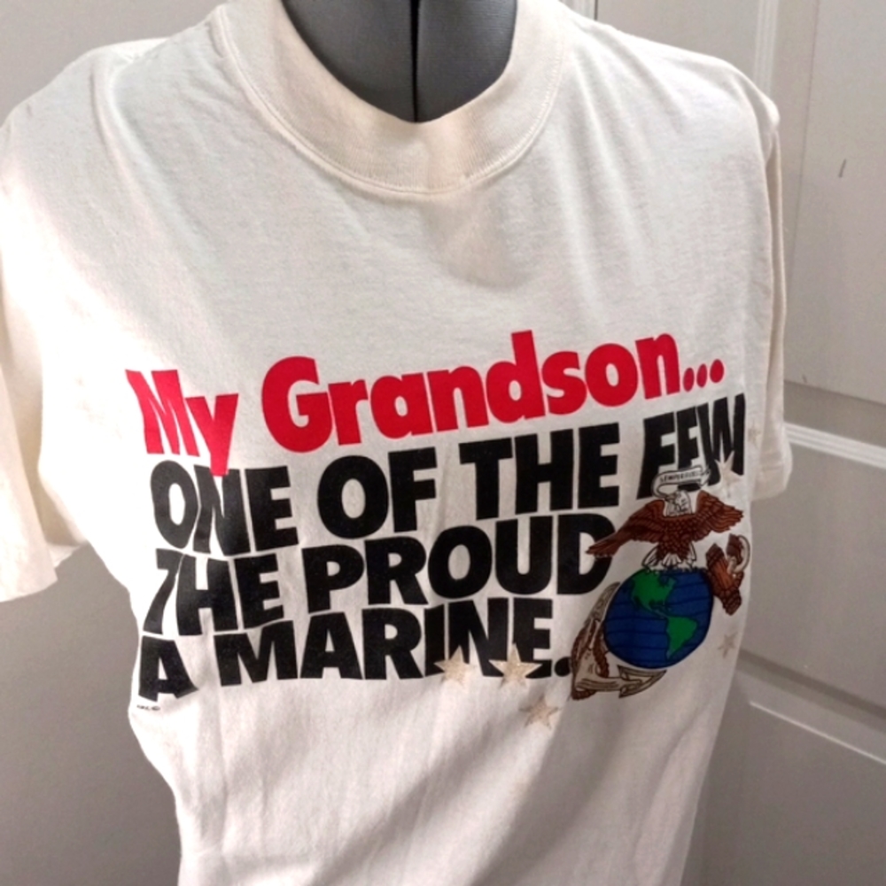 T Shirt "My Grandson .....Proud Marine Size Med